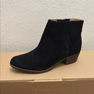 Lucky Brand Black Suede Ankle Booties